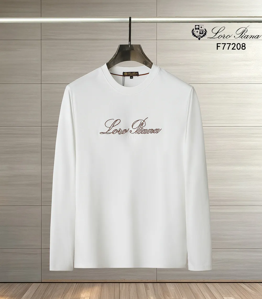 LP Early Autumn Exclusively for New Arrival Original Men's Round Neck Long Sleeve Long Velvet Double Mercerized Premium Customized High Version Fashion Versatile Hot Sale⚠️⚠️ Original Imported Pure Cotton Fabric Chest Logo Pattern Design Super Soft and Delicate Feeling Skin-Friendly and Comfortable Premium Boutique Replacing Factory's Fine Workmanship The Upper Body Is Great Men's Must-Have Item Complete with Three Standards Sizes M-4xl